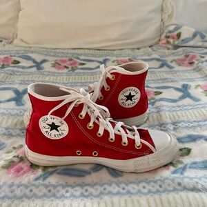 Converse by You Red and White High-Tops